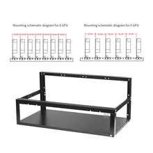 ATX Open Air Mining Frame Case DIY Rig Case 6 to 8 GPU BTC LTC ETH Mining Frame Case With HDD SSD Trays For Mining Machine
