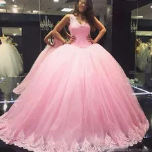 Nuevo diseño de encaje vestidos de novia 2019 con cuello en V Sexy Vintage rosa vestidos de boda china tienda Online de talla grande vestido de novia