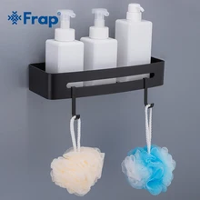 FRAP ためスペースアルミ黒浴室コーナー棚シャワールームラックボディウォッシュボトルトイレコーナーテーブル棚ホル(China)
