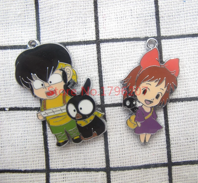 10 Pcs Japanese anime Charm Necklace/Bracelet/Earrings Pendants DIY