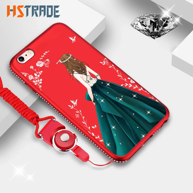 

HSTRADE Luxury For iPhone 77 Plus case silica gel soft shell girl style protection sleeve For iPhone 5 6 6S X 8 8 Plus shell
