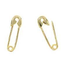 Новое поступление золотого цвета, модные ювелирные изделия, с фабрики, уникальные без камня, высокое качество, тонкие безопасные серьги-булавки для девочек