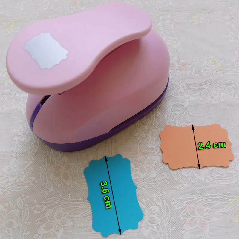 

1.5'' DIY Paper Tag Card Cutter Scrapbook Shaper Large-scale Embossing device Hole Punch Kids Handmade Craft gift Embossers