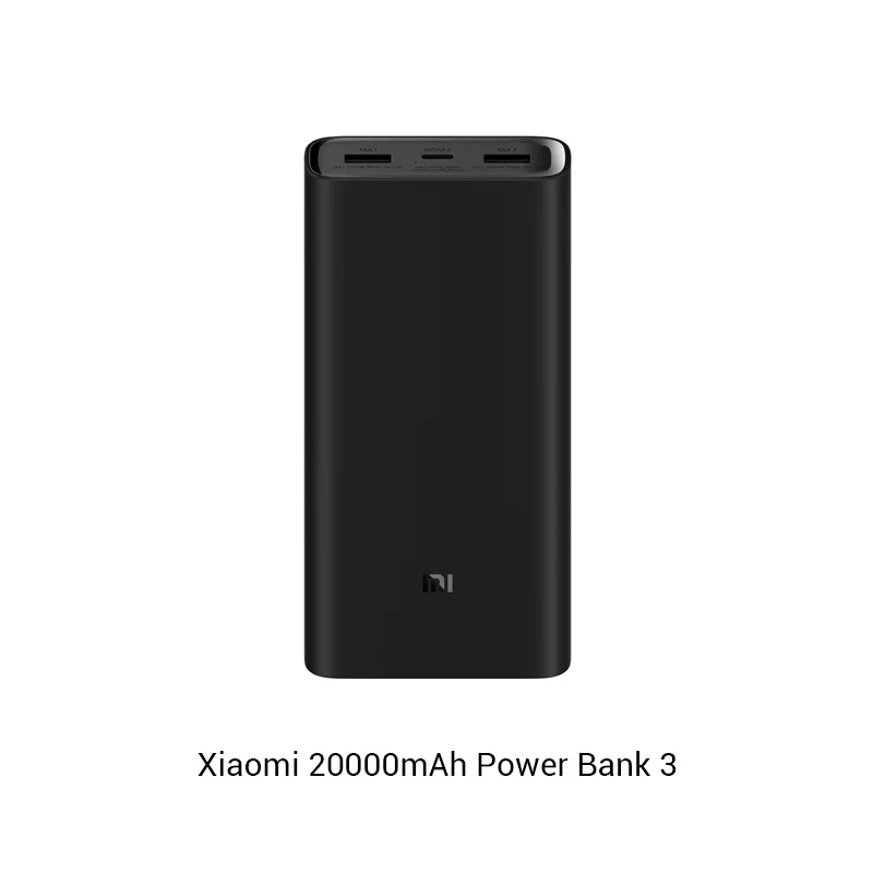 Xiaomi power Bank 3 20000 мАч емкость PLM07ZM USB-C 45 Вт двойной способ быстрой зарядки - Цвет: Черный