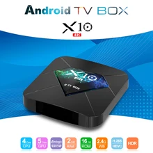 X10 Smart tv Box Android 7,1 DDR3 2 Гб ОЗУ 16 Гб ПЗУ Amlogic S905W четырехъядерный 2,4 ГГц WiFi медиаплеер H.265 4K HD телеприставка