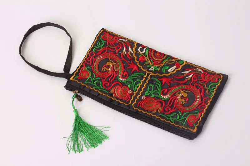 В этническом стиле Стиль расшитая сумка, клатч модный кошелек с вышивкой Ежедневные клатчи бумажники для хранения Повседневное для Для женщин сумки с верхней ручкой