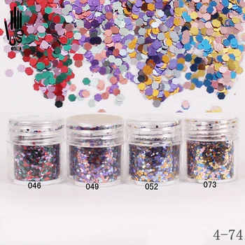 

1 Jar/Box 10ml Nail Christmase Mix Colors Nail Glitter Hex Sequins Powder Paper For Nail Art Decoration Optional 300 Colors 4-74