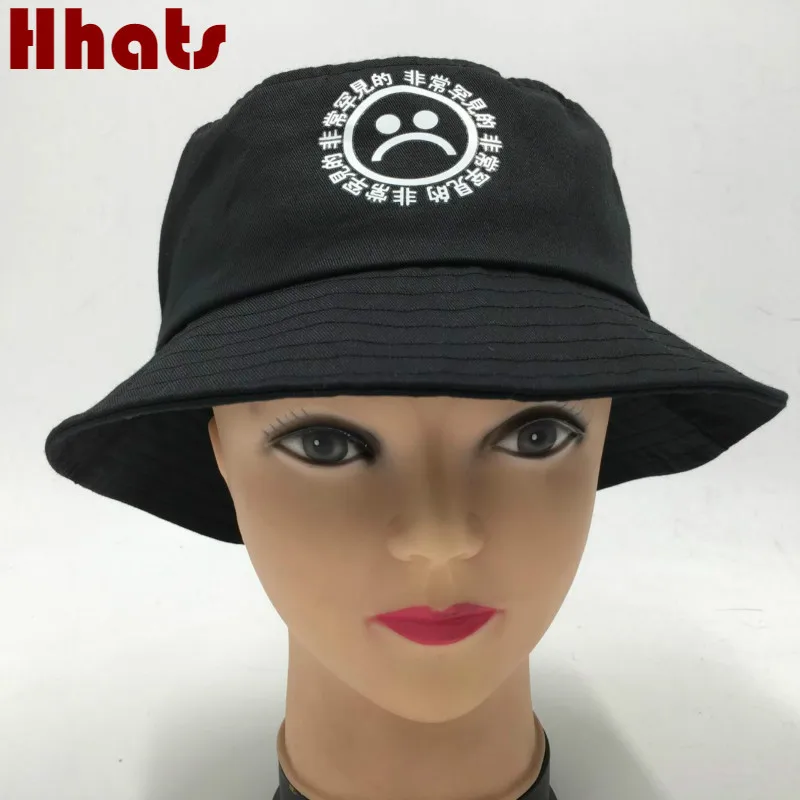 women men fisherman sad boy bucket hat hip hop navy white black red sadboy summer sun panama cry face bonnie cap