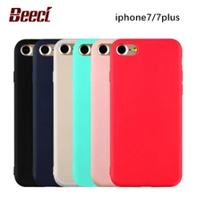 Beeci Candy Color Case For iPhone 7 Matte Soft TPU Back Cover Shell For iPhone 6 6s 7 Plus Cases i phone cover coque fundas ZC01