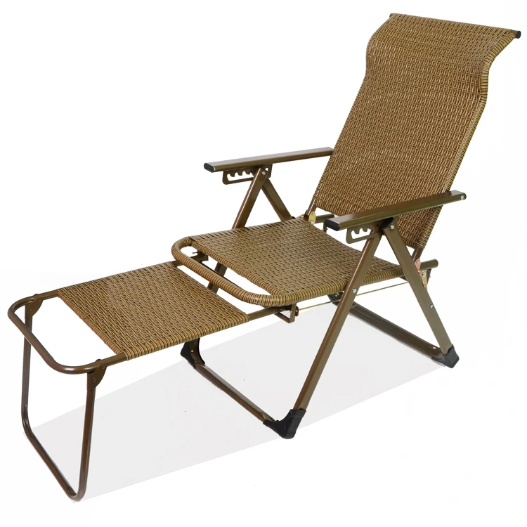 

12%Fold Wicker Recliner Sofa Chair Nap Chair Lounge Recliner,portable Office Patio Beach Pool Side Sports Camping,adjustable 6 G
