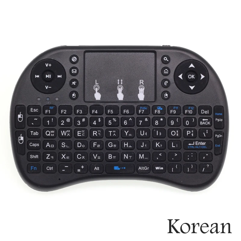 Online Coreano teclado i8 2,4 GHz Mini teclado inalámbrico Mouse de aire withTouchPad para Android TV Box portátiles Mini PC teclado inalambrico