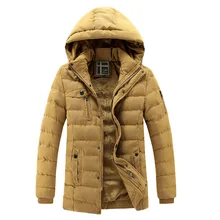 Мужские теплые пальто, Зимняя Толстая приталенная пуховая парка с капюшоном, брендовая дизайнерская Повседневная хлопковая модная стеганая верхняя одежда, SL-E437
