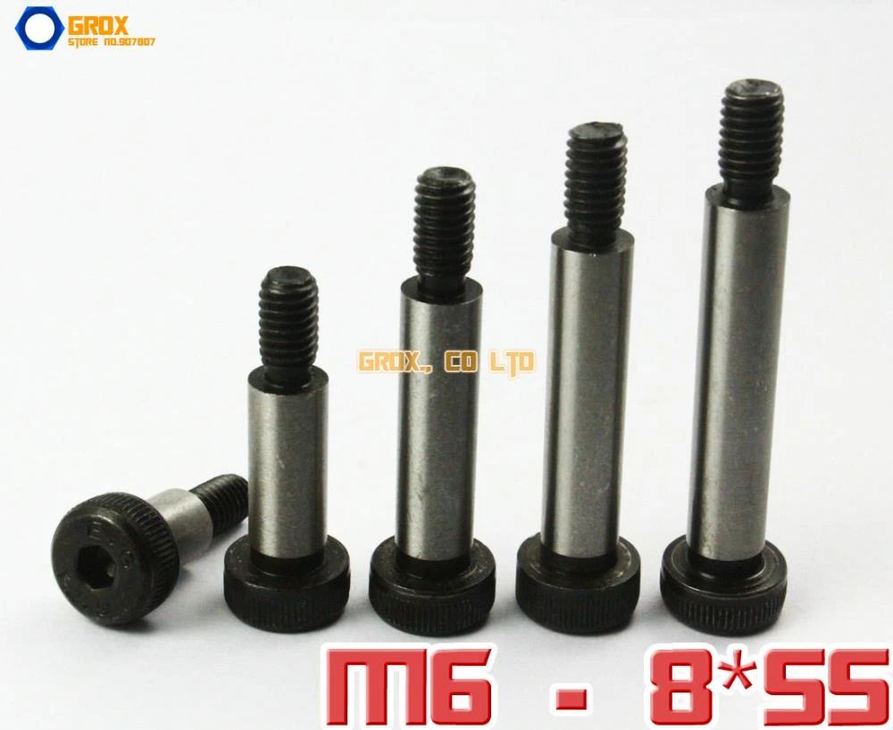 Grade12.9 Alloy Steel High Axis Shoulder Bolts Hexagon Socket Allen Key Screw 55mm M6 Grade12.9 Alloy Steel High Axis Shoulder Bolts Hexagon Socket Allen Key Screw 55mm M6