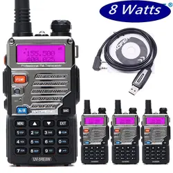 4 шт. BaoFeng UV-5RE 8 Вт Walkie Talkie 10 км Dual Band UV5R двухстороннее Радио рация с фонарем ручной Long Range Портативный Хэм CB радио