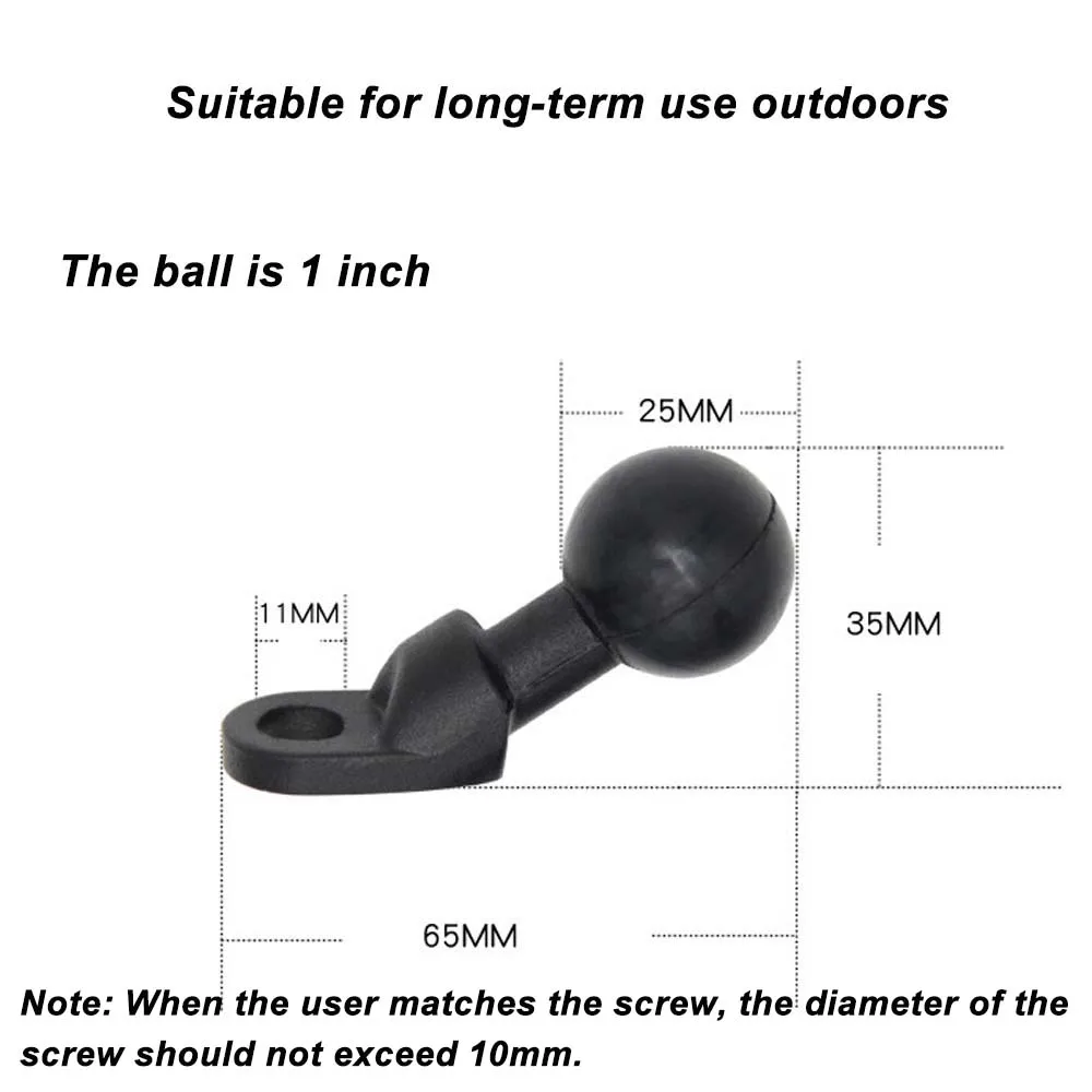 E6222-Angled Base W 10MM Hole 1inch Ball-7