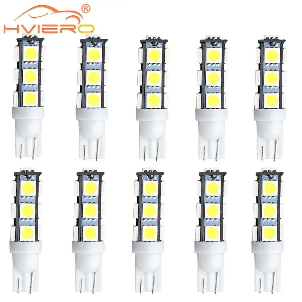 10X Белый T10 W5W светильник номерного знака Лампа багажника 13smd 194 168 192 автомобильный