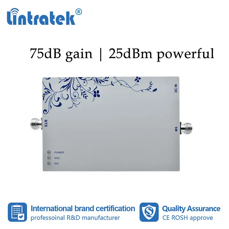 

Lintratek powerful 75dB gain cellular booster 850mhz cell phone signal repeater repetidor 850 cell signal repeater repetidor S7