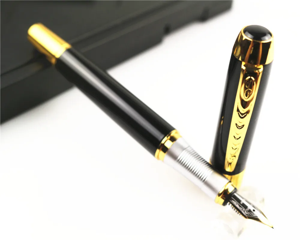 

JINHAO 250 Black Fountain Pen written signature high-end Business Office Medium Nib Fountain Pen New