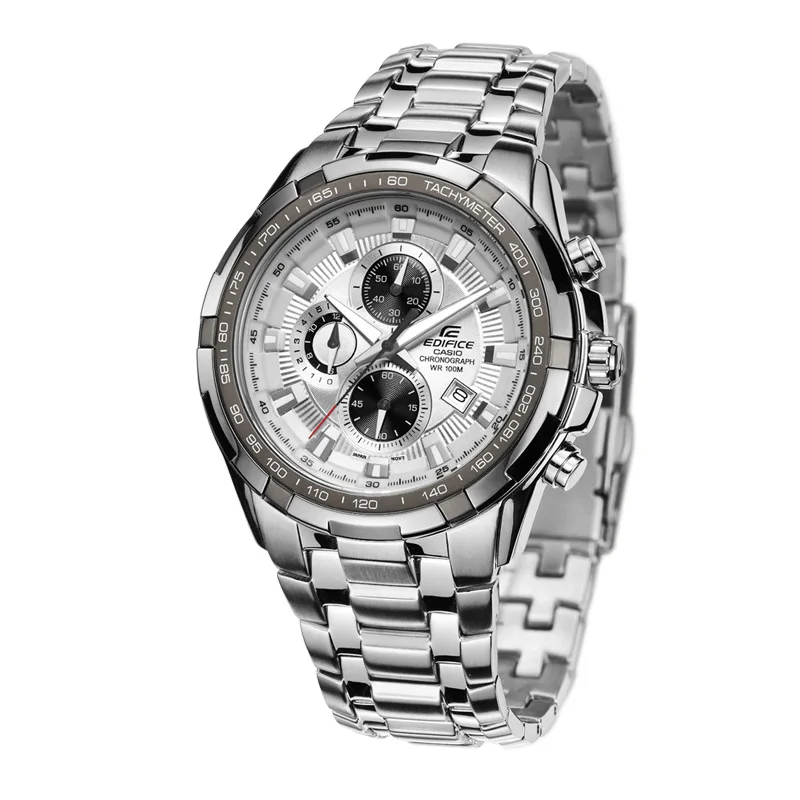 Бизнес Новинка Casio Часы мужские edifice серии спортивные кварцевые часы 100 метров водонепроницаемые черные пластины стальной ремень EF-539D