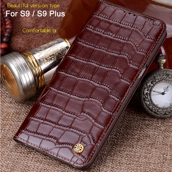 

Genuine Leather For S9 S9 Plus case back case cover for Samsung GalaxyS9 / S9 Plus case flip case shell cove