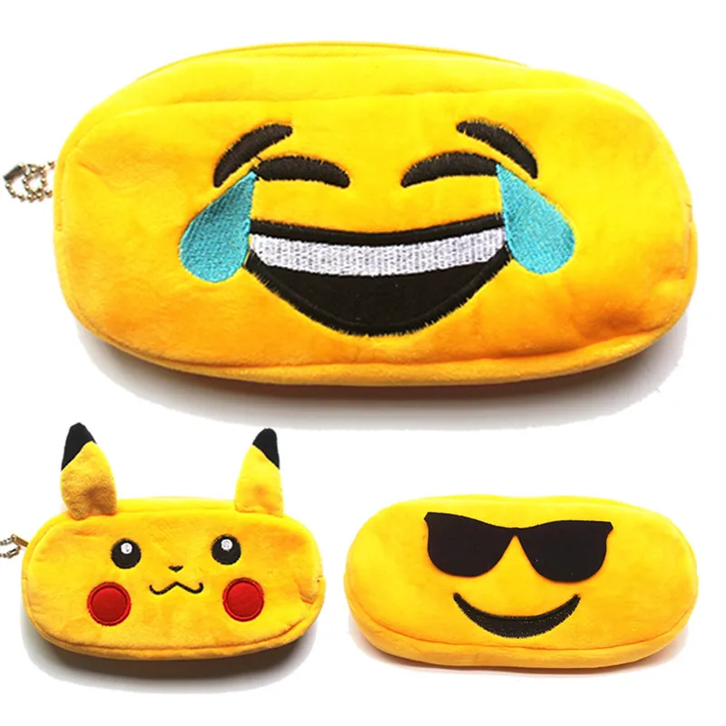 

1pcs kawaii Plush Pencil Case cute fairy Emoji pattern Office Student Pencil Cases School Supplies Pen Box Astuccio Scuola