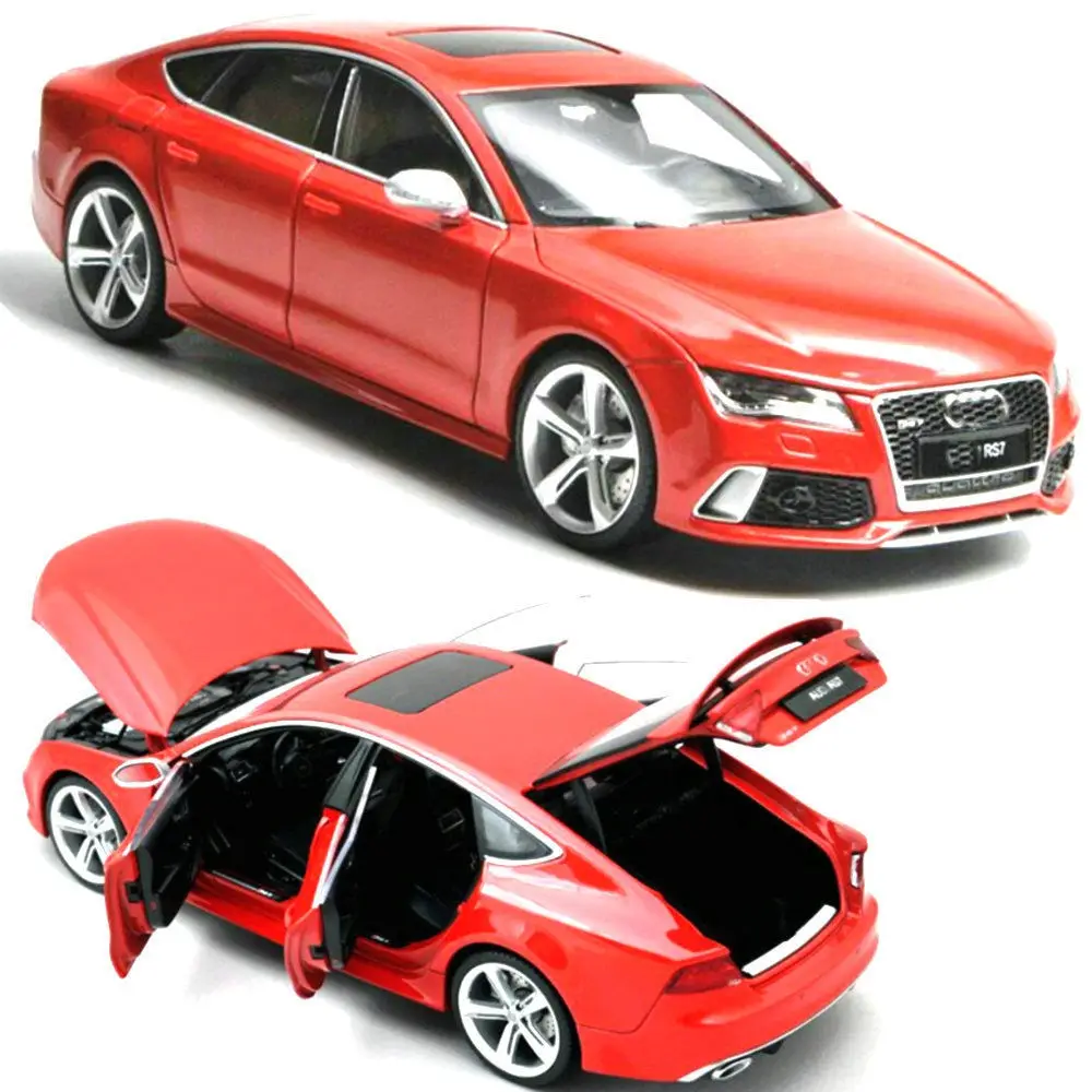 Модель автомобиля Minikraft Audi RS7 Sportback 1:18(красный)+ маленький подарок! Рождественский подарок взрослые игрушки детские игрушки автомобиль подарок на день рождения бодикит