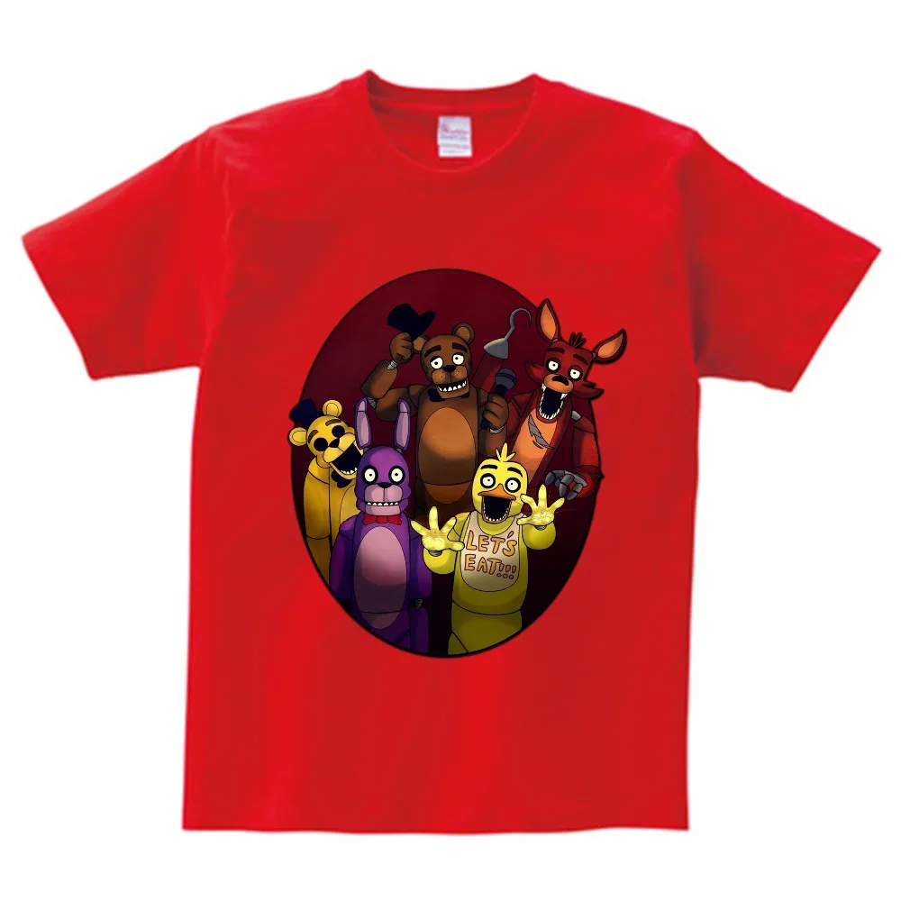 Футболка для мальчиков camisetas/летний топ с принтом «пять ночей с Фредди», Детская футболка одежда для детей футболки для мальчиков и девочек с принтом «Фредди 2», От 2 до 15 лет