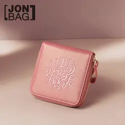 JONBAG винтажный маленький кошелек с сердцем для девочек, короткий осенний кошелек с вышивкой, складной кошелек