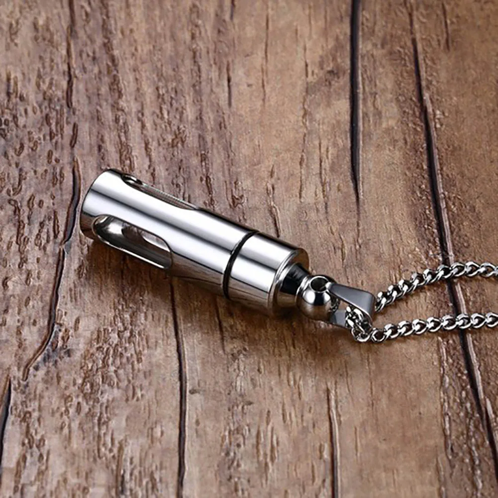 Fashion Men s Woman Jewelry Stainless Steel Perfume Bottle Pendant 