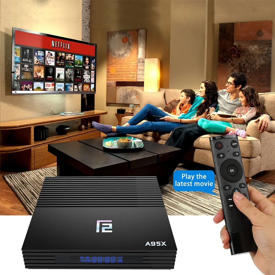 2019 Новый Android 9,0 ТВ коробка A95X F2 Amlogic S905X2 4 K Smart tv плеер коробка 4 GB 64 GB 2,4G и 5G Dual WI-FI PK X96 Ми телеприставки