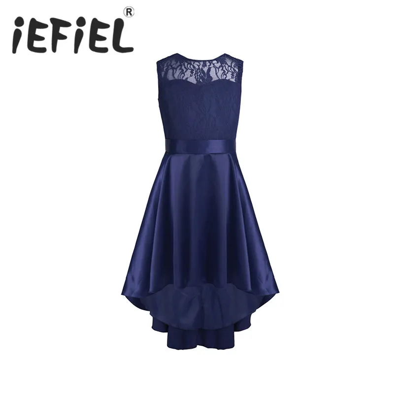 Фатиновое платье-пачка с вышитыми цветами для девочек от 4 до 14 лет Детские вечерние платья для торжеств, свадьбы, выпускного вечера, платье миди принцессы