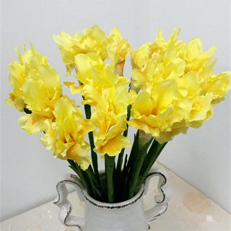 3 Heads Artificial Irish Iris Flowers For Home Garden Wedding Decoration Acessories Decor Fake Irish Flower Table Flower Flores 3 Heads Artificial Irish Iris Flowers For Home Garden Wedding Decoration Acessories Decor Fake Irish Flower Table Flower Flores