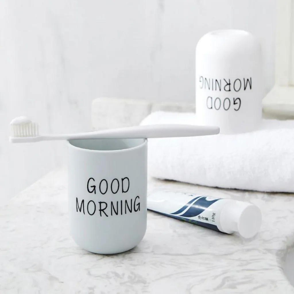 Креативная зубная щетка для ванной, круглая чашка, простая чашка, скандинавский ветер, пара зубных чашек, хорошее утро, аксессуары для ванной комнаты