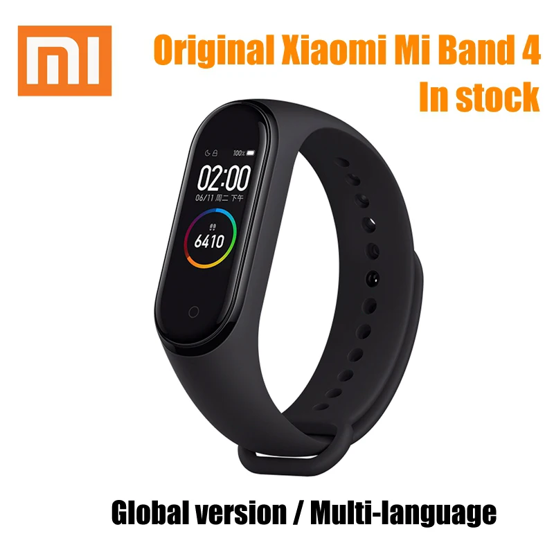 

Xiaomi Band 4 Smart Bracelet 0.96'' AMOLED Color Touch Screen Heart Rate Fitness 5ATM Waterproof Wristband Sport Miband 4 NFC