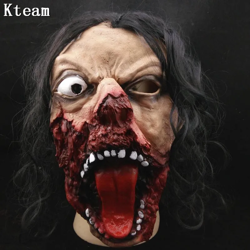 

Halloween Terror Zombie Mask Cosplay Props Scary Adult Mask Bloody Scary Extremely Disgusting Full Face Sparta Mask Costume Toys