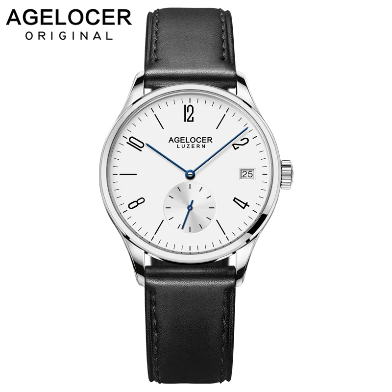 

Agelocer Women Watches Luxury Swiss Brand Waterproof Simple Classic Charm Style Quartz Genuine Leather 316 Stainless Steel Watch