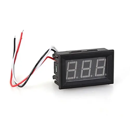 

Mini Panelmeter Voltage Voltmeter DC 0 - 200 V 20 mA Yellow Three Cables