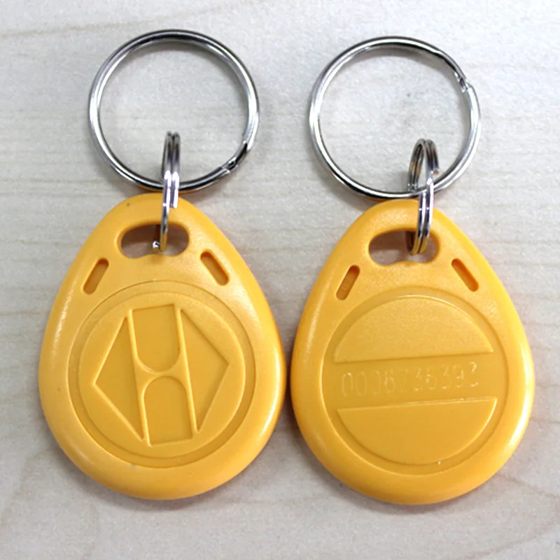 

Newly 10pcs RFID Key Fobs Token Tags EM4100 Durable Waterproof Keychain ID Card Read