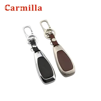 

Carmilla Zinc Alloy and Leather 3 Button Smart Key Car Key Cover Case for Ford Focus 3 4 Ranger Kuga Ecosport Escape Accessories