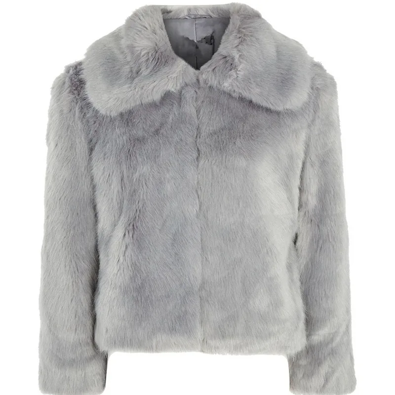 D'hiver Top En Sauvage Nouvelles Extérieur Pzlcxh Fausse Court Veste Gray Tempérament 2018 Casual Manteau Furry De Rond Chaude Femmes Simple Col Fourrure Sx67 w80R8qxp