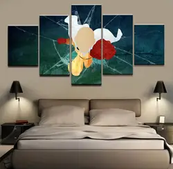 Современные картины в рамах HD печать картина плакат с героями аниме Wall Art Home Decor Гостиная 5 штук один удар человек живопись