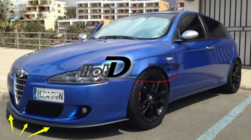 Bumper Lip Deflector Lips For Alfa Romeo 166 AR Front Spoiler Skirt For TOPGEAR Fans Car Tuning  Body Kit  Strip 3