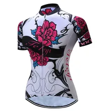 Teleyi Rose Summer Women Cycling Clothing Breathable MTB Bike Shirt 100 Polyester Cycling Wear Quick Dry