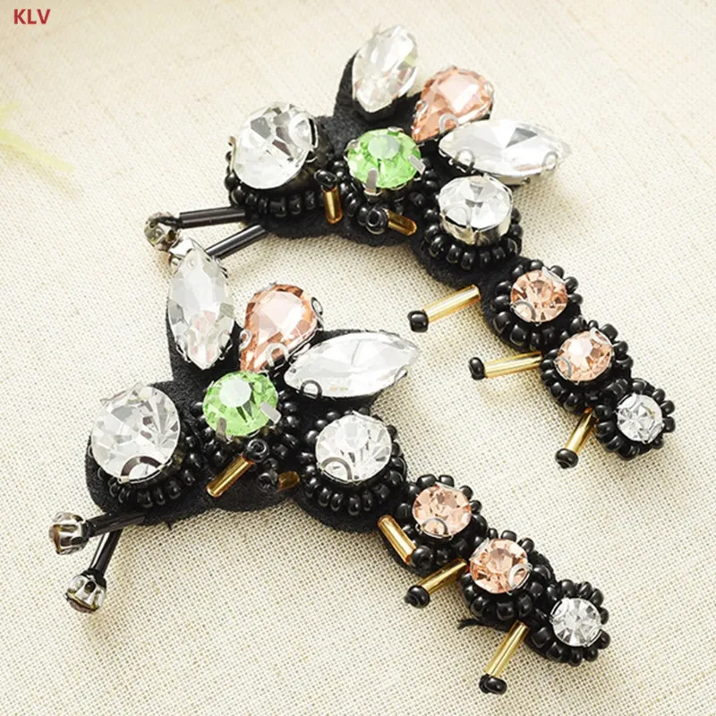 

KLV 1 Pair Shoe Accessories Decoration Rhinestone Ornaments For Garden Beach Insect Clothes Charms DIY High Heels