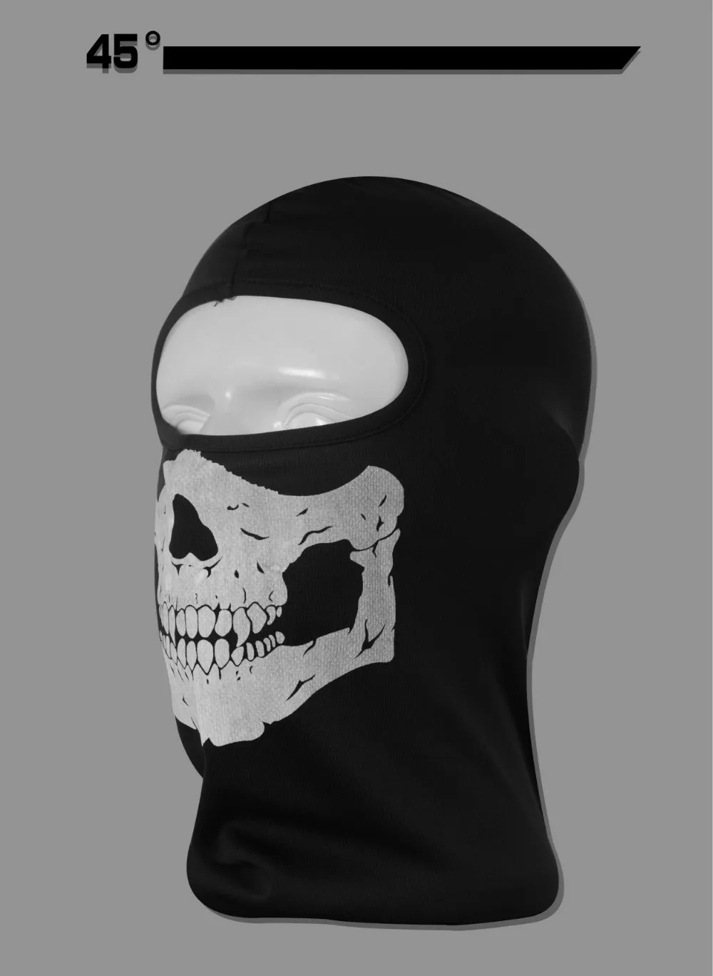 ghost skull face mask balaclava black 9