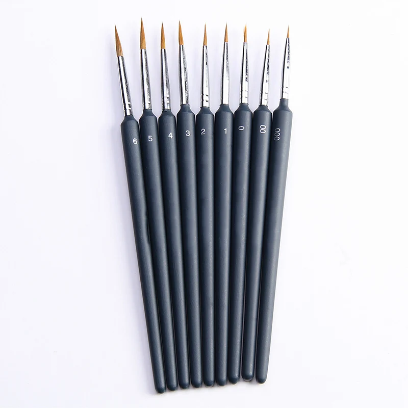 

9pcs/Set Artist Nylon Hair Brush Pen for Gouache Watercolor Paint Oil Painting TN99