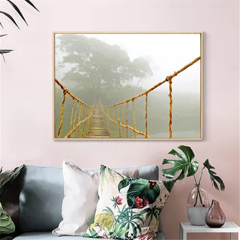 

Nordic Sea Waves Zebra Bridge Canvas Printed Painting Wall Pictures Home Decor Posters And Prints Art For Living Room Decoration