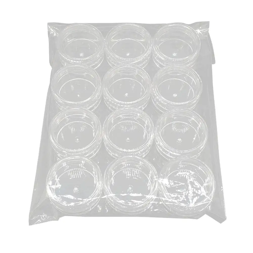 

12Pcs 3/5g Plastic Empty Cosmetic Jars Cream Sample Makeup Storage box Container