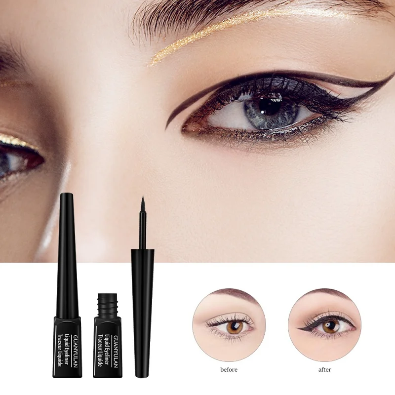 1PC Black Liquid Eyeliner Pen Beauty 24 Hours Long-lasting Waterproof Quick-drying Eye liner Makeup Cosmetics