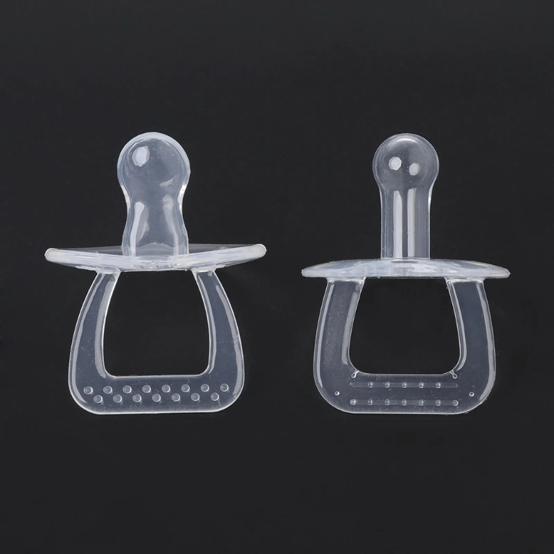 

Baby Pacifier Nipple Orthodontic Silicone Newborn Feeding Transparent Flat Round